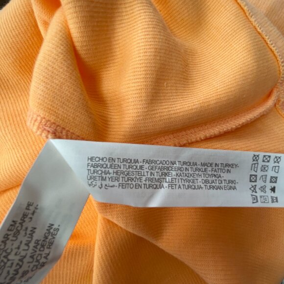 Zara Minimalist Peach Short Sleeve Knit Women Small S - Picture 6 of 9
